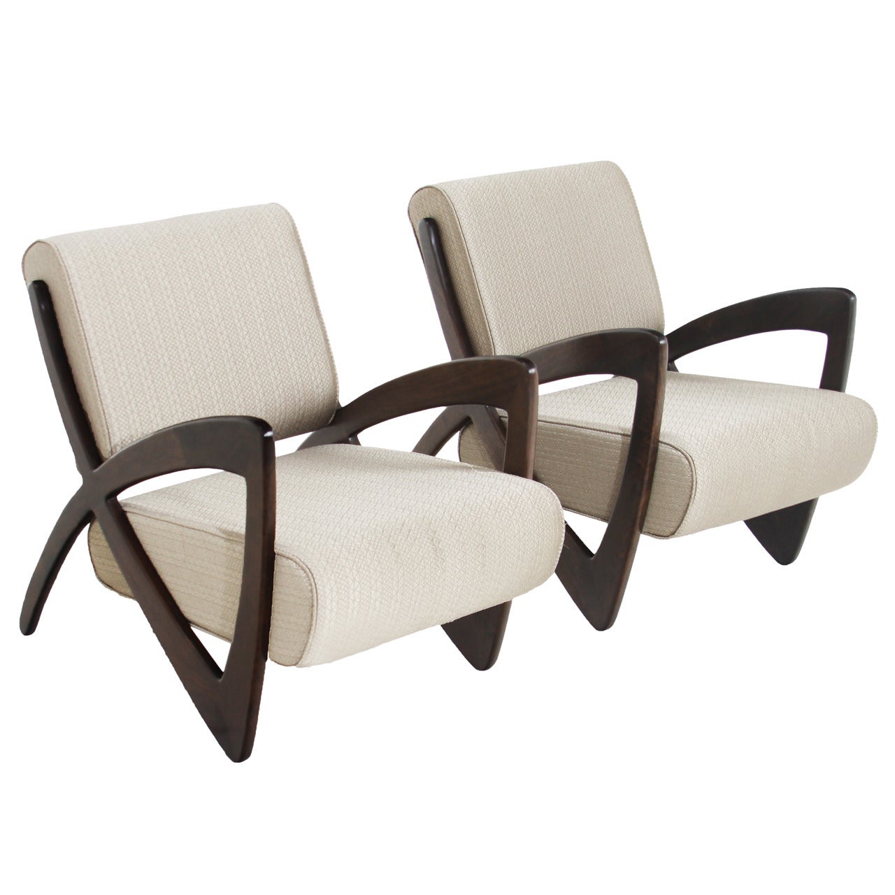 Pair of Custom Infinity Chairs by Thomas Hayes Studio