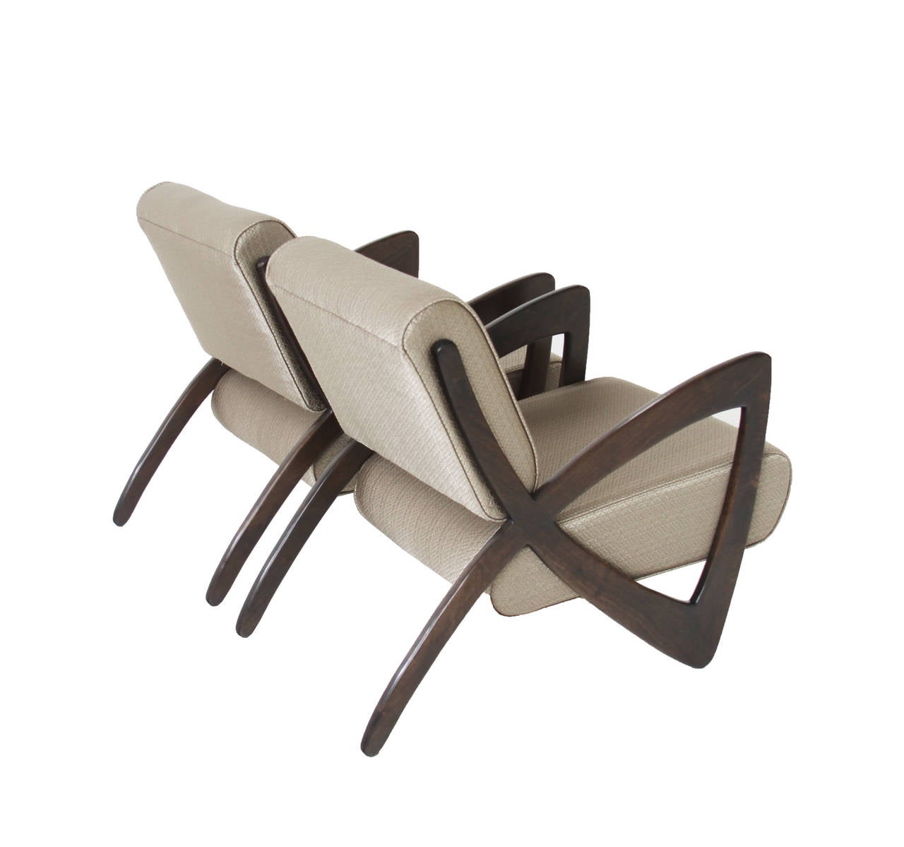 American Pair of Custom Infinity Chairs by Thomas Hayes Studio