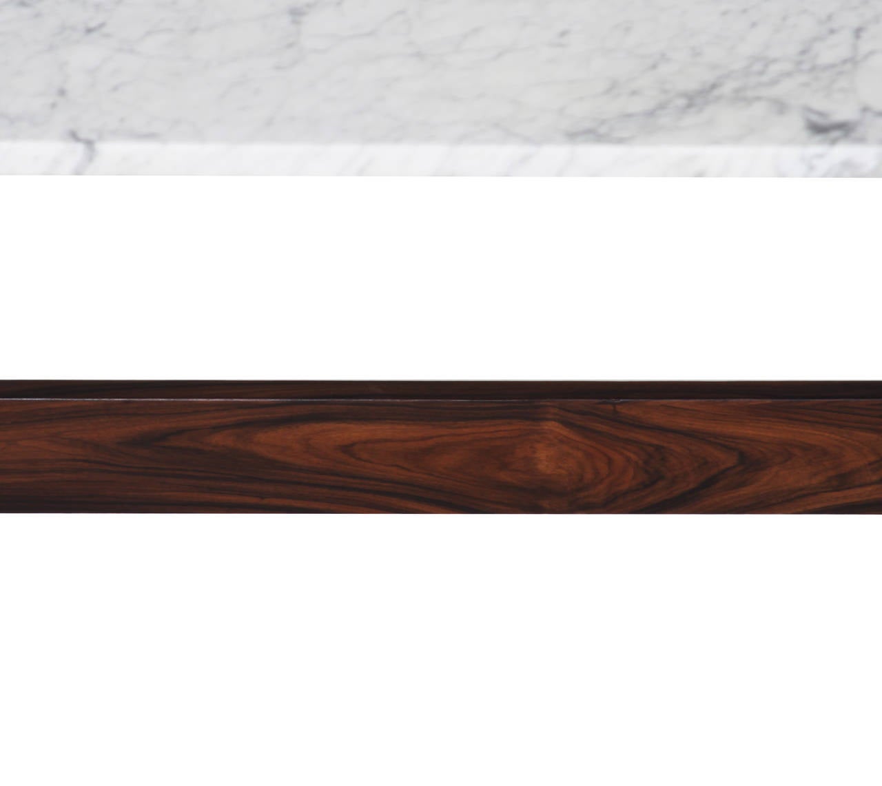 Brazilian Rosewood Dining Table with Carrara Marble Top 4