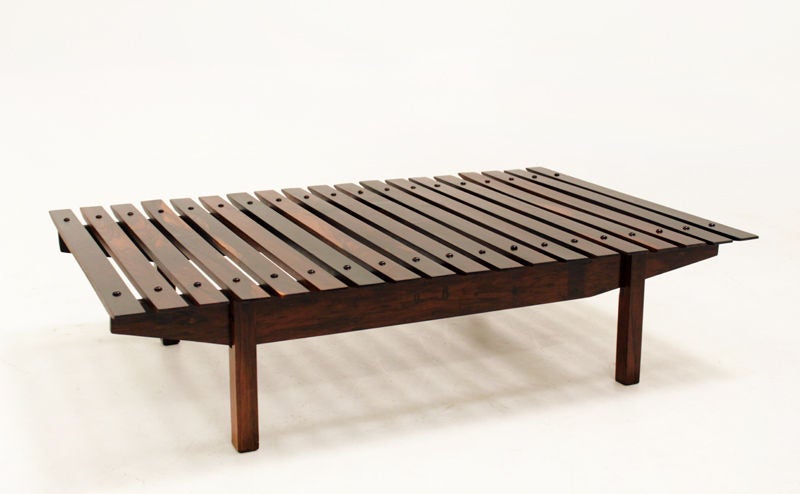 A solid Brazilian Rosewood slatted 