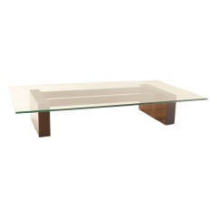 Rectangular coffee table in Rosewood by Celina Moveis