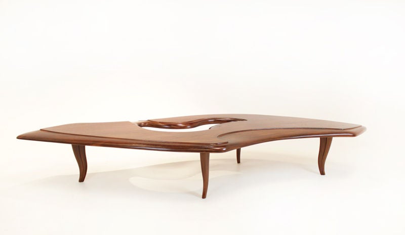 Mid-Century Modern Biomorphic Sculpture Coffee Table, by Ray Leach In Good Condition For Sale In Los Angeles, CA