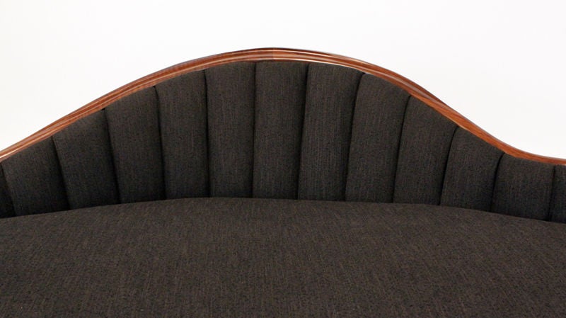 Solid Walnut large fainting sofa by Ray Leach 1