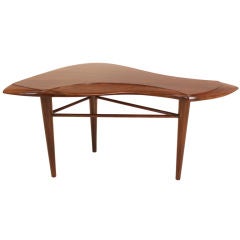 Solid Walnut Corner Side Table By Ray Leach