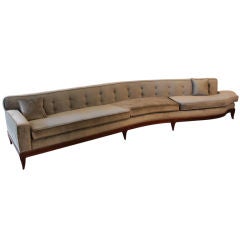 Massive solid walnut sofa by Ray Leach