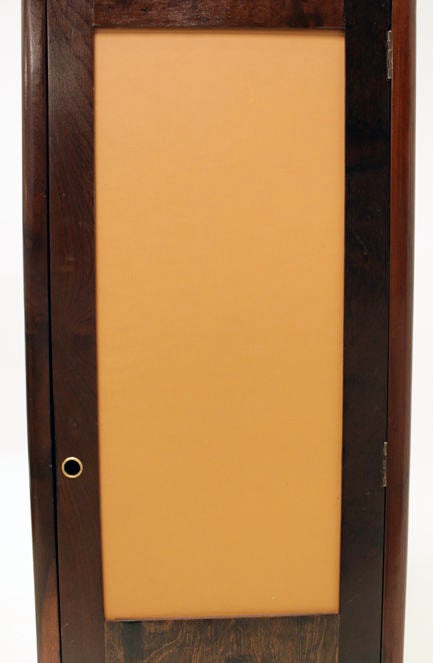 Baruna Wood Locker with Inset Leather Door by Joaquim Tenreiro 1