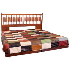 Walnut headboard with handcrafted details by Kipp Stewart 4