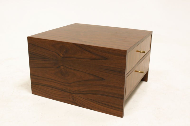 Rosewood Double Drawer Counter Top Jewelry Box For Sale at 1stdibs