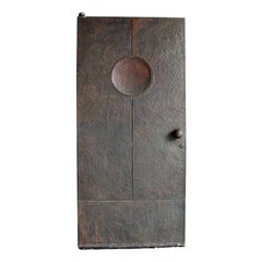 Hand-hammered heavy copper door Forms and Surfaces attribution