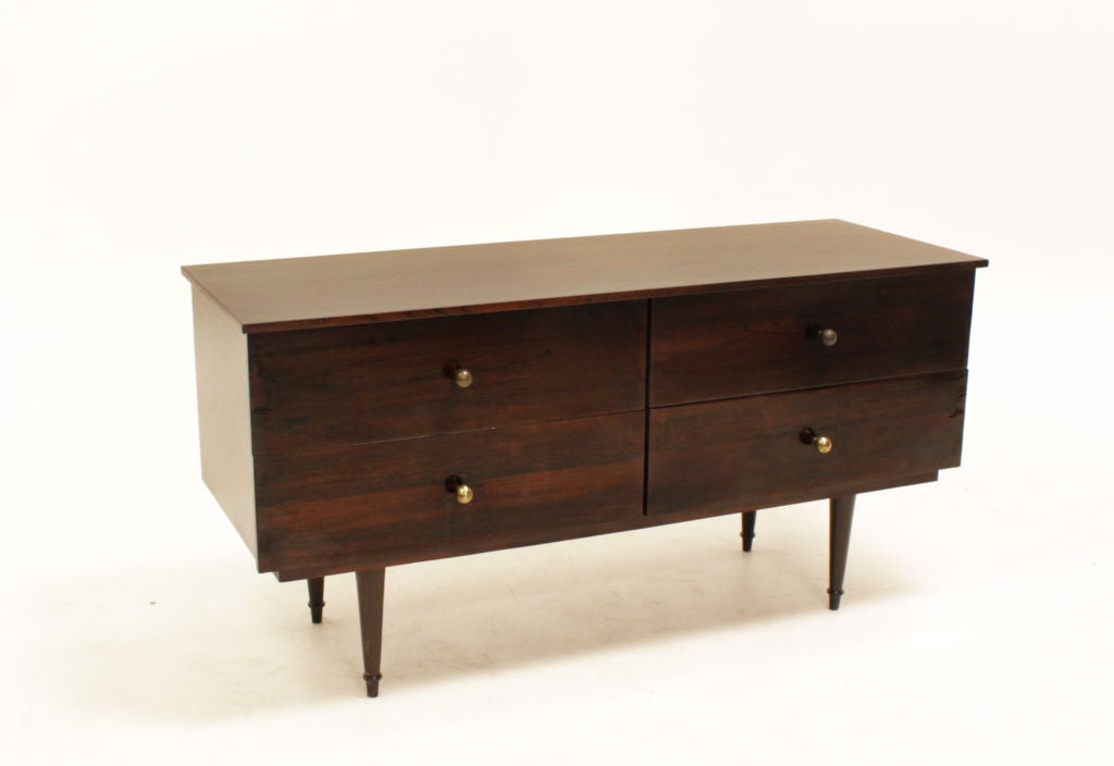 Rosewood Brazilian dresser with solid brass pulls