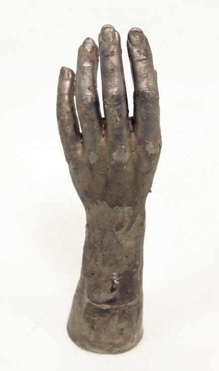 Mid-20th Century A cast bronze hand sculpture