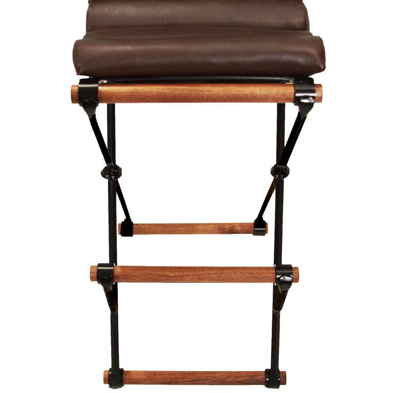 American The Iron & Rolled Seat Bar Stool by Thomas Hayes Gallery