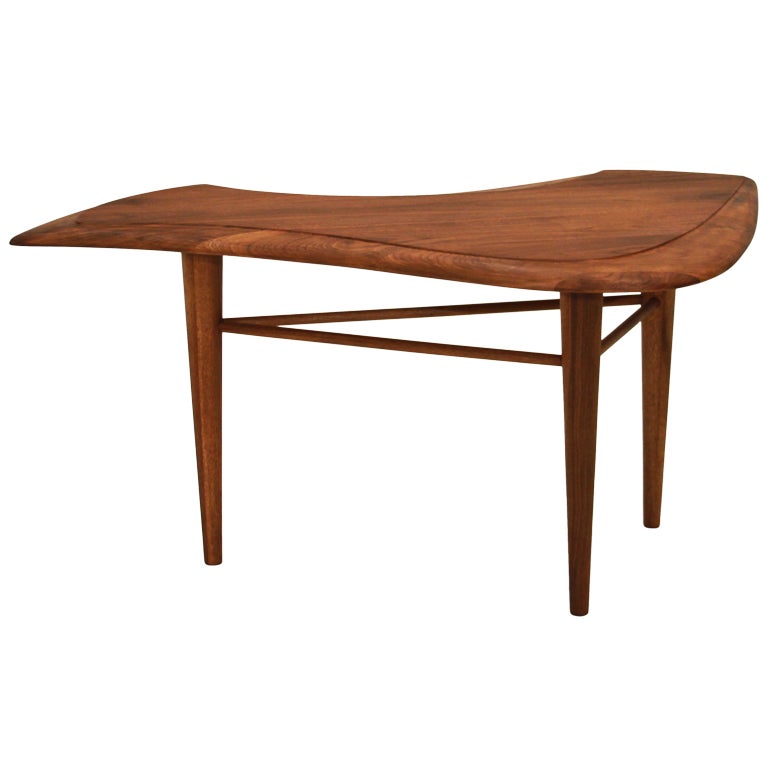 Solid Walnut Corner Side Table by Ray Leach For Sale at 1stdibs