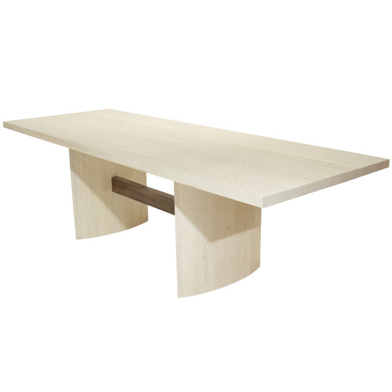 The Jantar Alloy Dining Table In Bleached Oak By Thomas Hayes The Jantar Alloy Dining Table In Bleached Oak By Thomas Hayes Studio For