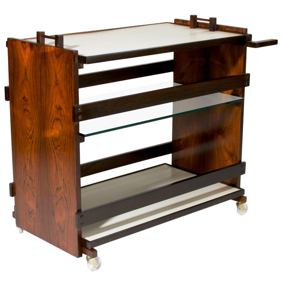 Rolling Brazilian Bar Cart