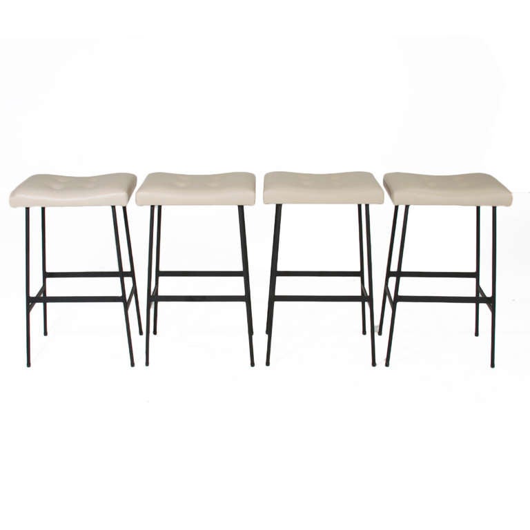 The Bunda Leather Bar Stool by Thomas Hayes Studio