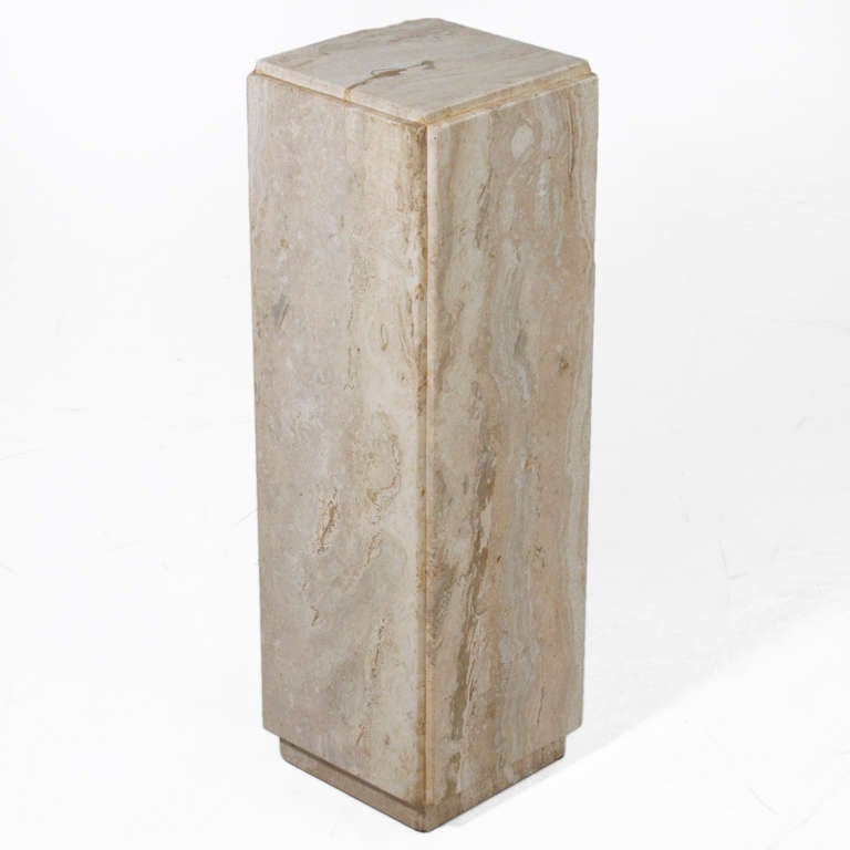 American Marble Pedestal Attributed to Laverne