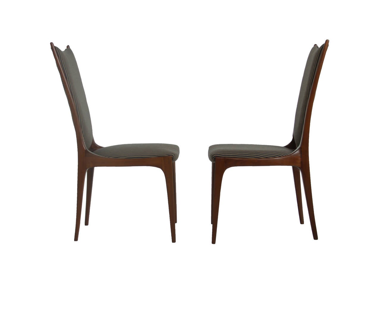 Pair of Sculptural High Back Brazilian Chairs In Good Condition In Los Angeles, CA
