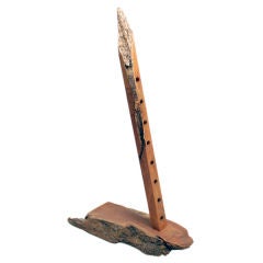 Claro Black Walnut Slab Wood Wine Bottle Holder 1