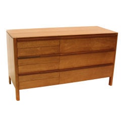 Solid artist made burled maple and walnut dresser