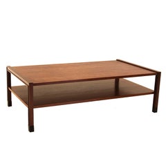 Dunbar coffee table with Leather Wrapped Feet