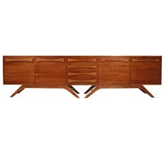 The Bow-Tie Credenza in Cherry by Thomas Hayes Studio