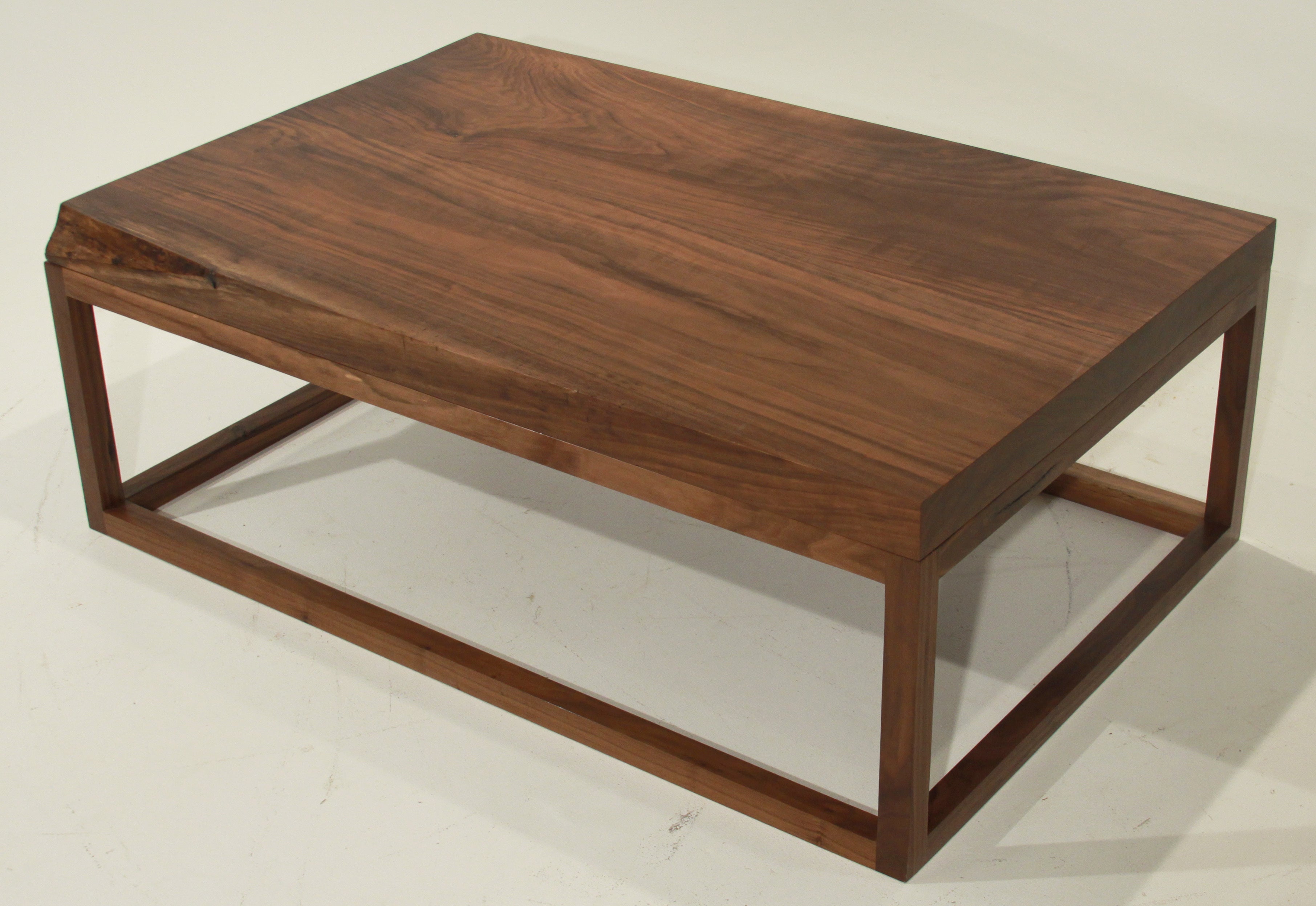 The Basic Coffee Table in Walnut with live edges by Thomas Hayes Studio