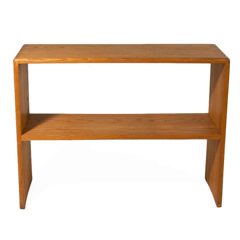 A simple handmade Console table in original condition. The oak has been waxed and has a dovetail detail joining the top to the base. 

Many pieces are stored in our warehouse, so please click on CONTACT DEALER under our logo below to find out if