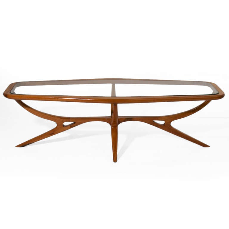 Sculptural Glass Coffee Table by Guiseppi Scapinelli