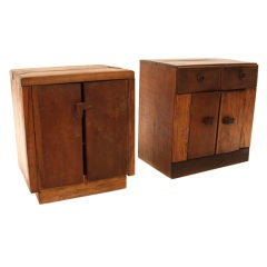 Set of two Jose Zanine Caldas large solid Ipe chests