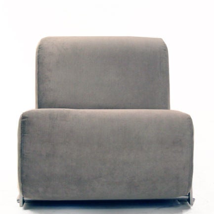 Brazilian Chrome Lounge Chairs in Bronze Silk Velvet by Forma 2