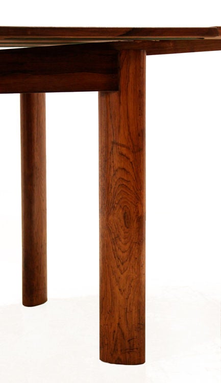 Dining table by Jean Gillon in rosewood with solid legs For Sale 1