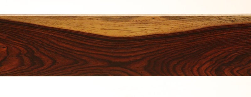 Beautiful Cocobolo Wood Coffee Table With Glass Top 1