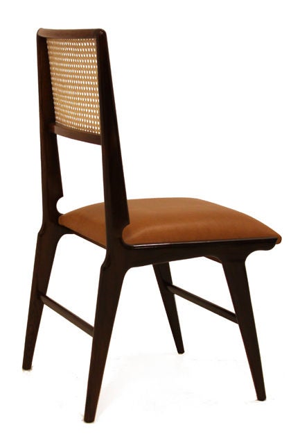 Mid-20th Century Set of Six Leather Brazilian Dining Chairs by Martin Eisler