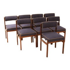 8 Sergio Rodrigues Tiao Chairs In Solid Rosewood 1959