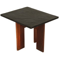 Walnut And Slate Side Table By Philip Lloyd Powell