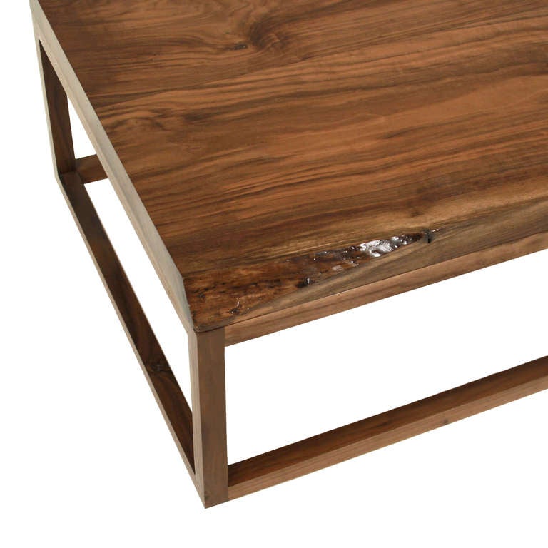 The Basic Coffee Table in Walnut with live edges by Thomas Hayes Studio 1