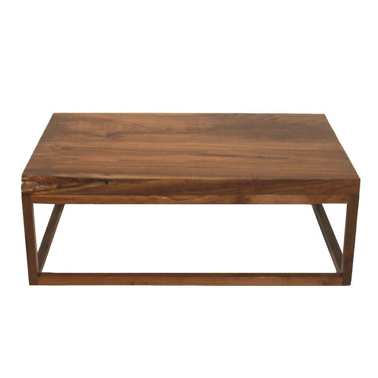 Contemporary The Basic Coffee Table in Walnut with live edges by Thomas Hayes Studio