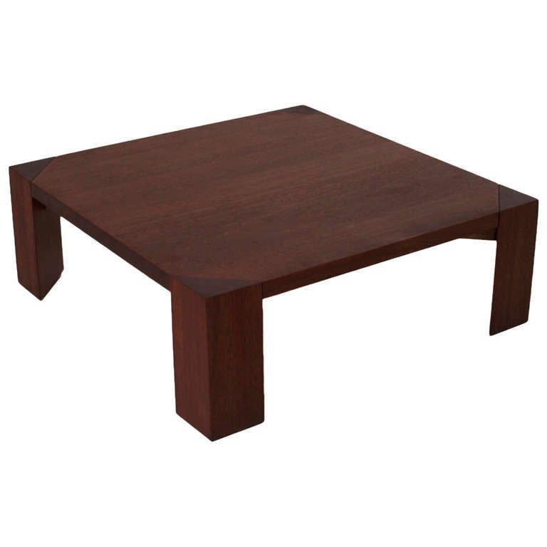 Square Solid Oak coffee table by Sherrill Broudy For Sale at 1stdibs