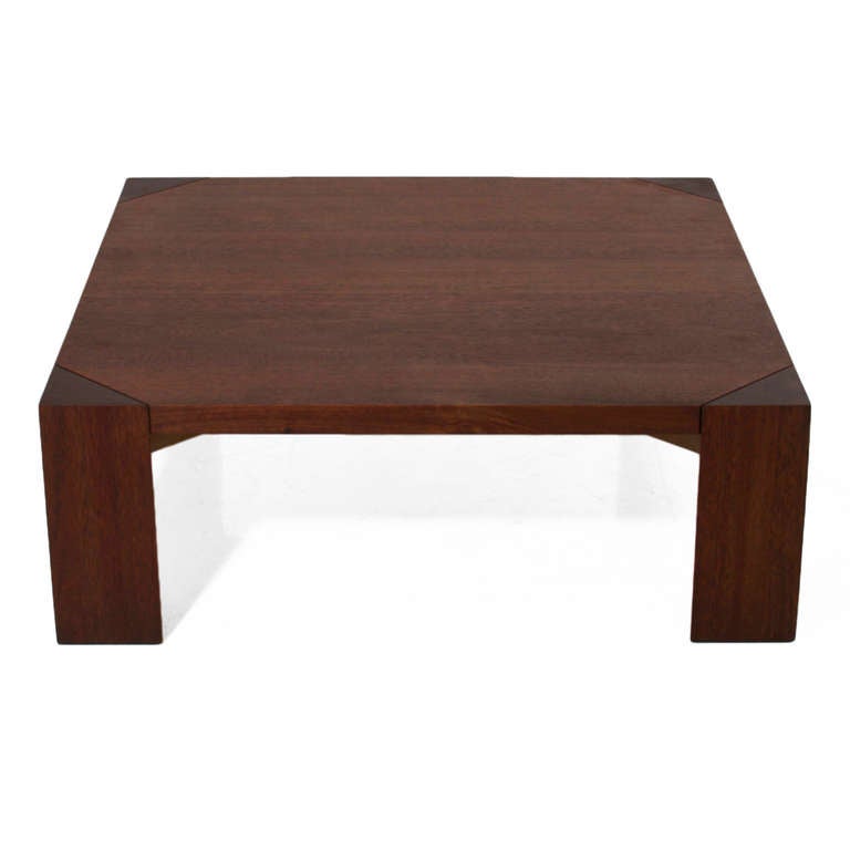 Square Solid Oak coffee table by Sherrill Broudy For Sale at 1stdibs