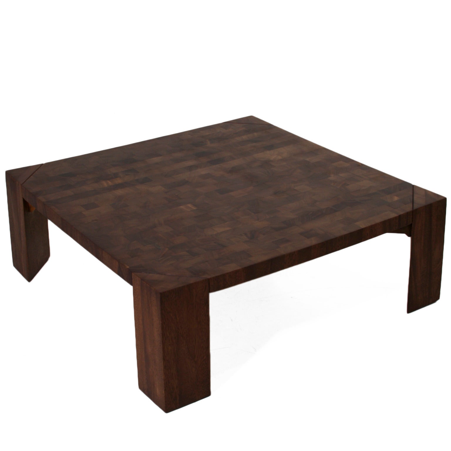 Mid-Century Sherrill Broudy Mahogany Parquetry Coffee Table  For Sale