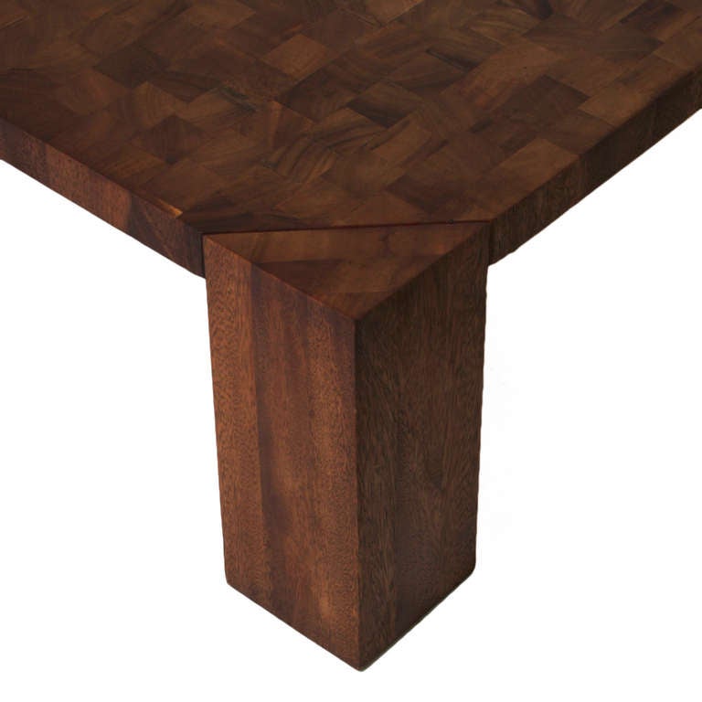 Mid-20th Century Mid-Century Sherrill Broudy Mahogany Parquetry Coffee Table  For Sale