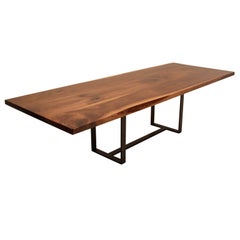 Large live edge black Walnut dining table