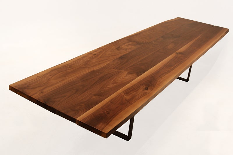 Custom Colyer Dining Table in Walnut with Live Edges by Thomas Hayes Studio