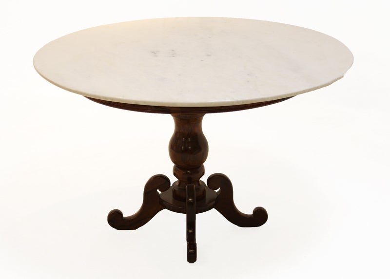 Beautiful Brazilian Dom Pedro solid Rosewood and marble table