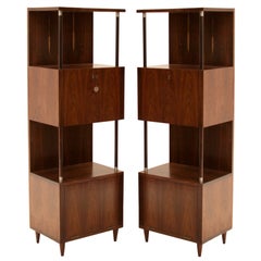 Joaquim Tenreiro Brazilian Hardwood Bookshelf Cabinets