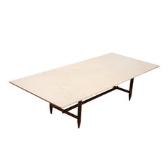 Vintage Solid Rosewood Dining Table with Marble Top by Sergio Rodrigues