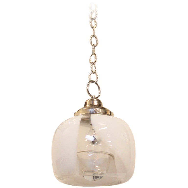 Mid-Century Modern Vistosi Frosted Glass Pendant For Sale