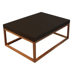 The Basic Leather Coffee Table by Thomas Hayes Studio