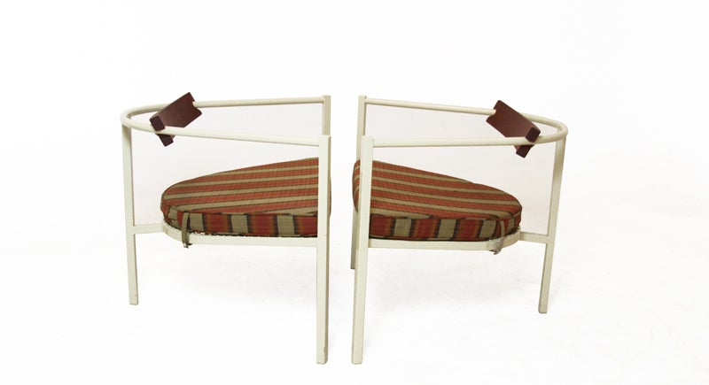 American Pair of outdoor chairs in the style of Van Keppel Green